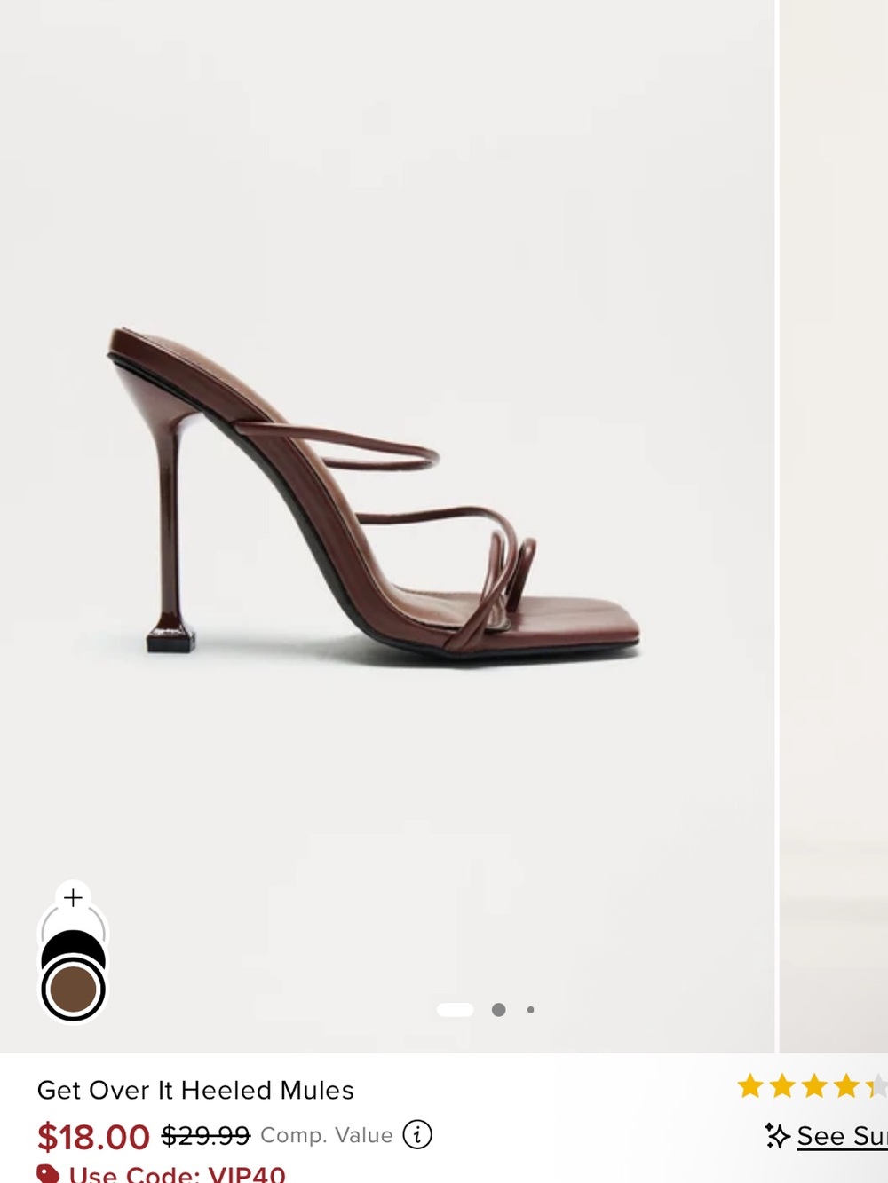 Get Over It Heeled Mules - Brown